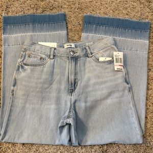 Kensie High Rise Wide Leg Light Blue Ankle Jeans Size 6/28 NWT